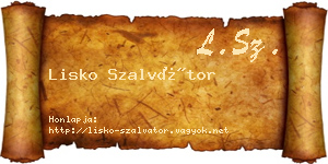 Lisko Szalvátor névjegykártya